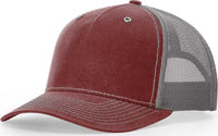 Richardson 112WH Hawthorne Trucker Caps Burnt Red Charcoal Maroon Dark Gray / OSFM