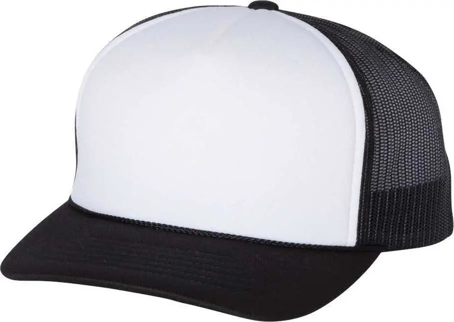 Richardson 113 Foam Trucker Caps White Black White Black / OSFM