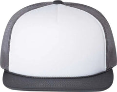 Richardson 113 Foam Trucker Caps White Charcoal White Dark Gray / OSFM