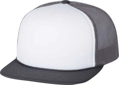 Richardson 113 Foam Trucker Caps White Charcoal White Dark Gray / OSFM