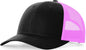 Richardson 115 Low Pro Trucker Cap - Black Neon Pink - Black Pink / S