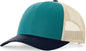 Richardson 115 Low Pro Trucker Cap - Blue Teal Birch Navy - Blue Teal Navy / S