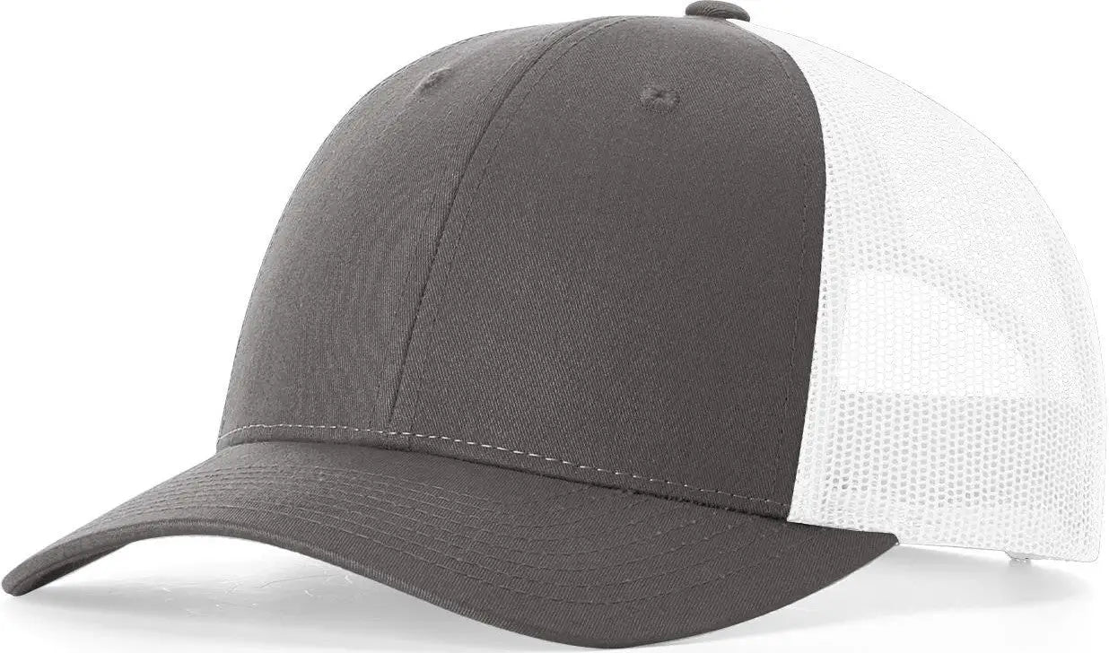 Richardson 115 Low Pro Trucker Cap - Charcoal White - Dark Gray White / S
