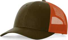 Richardson 115 Low Pro Trucker Cap - Dark Loden Jaffa Orange - Dark Loden Orange / S