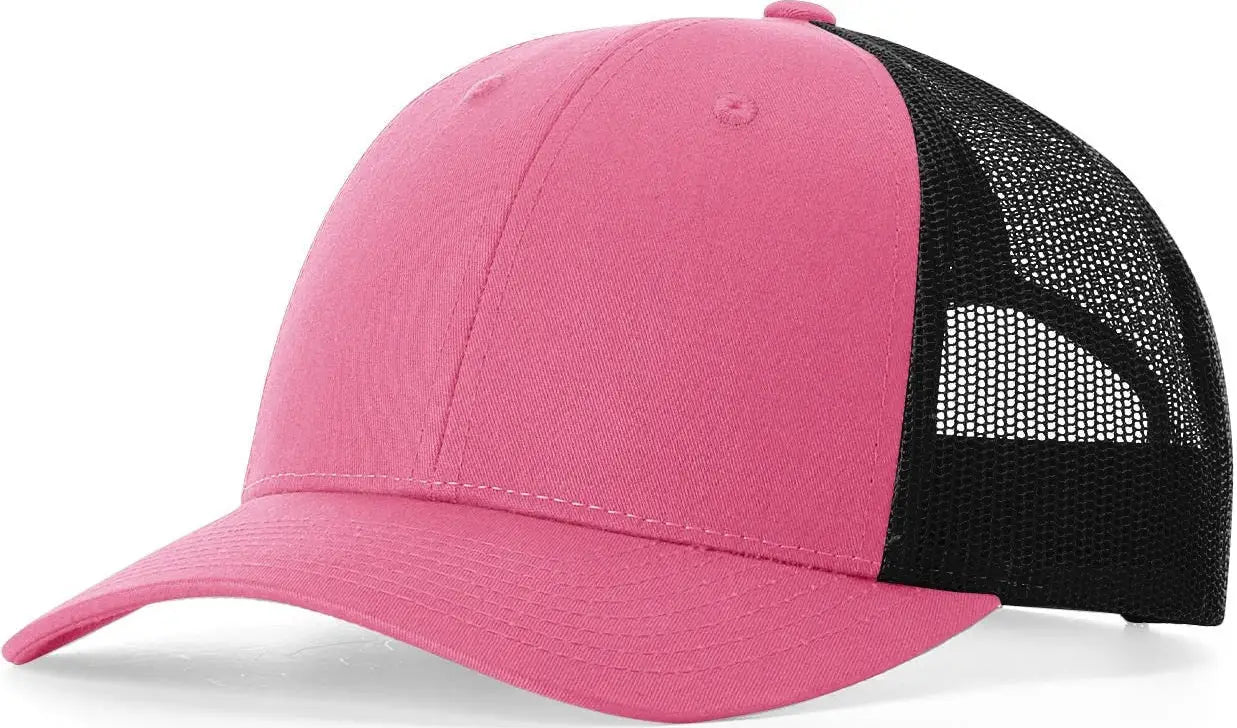 Richardson 115 Low Pro Trucker Cap - Hot Pink Black - Hot Pink Black / S
