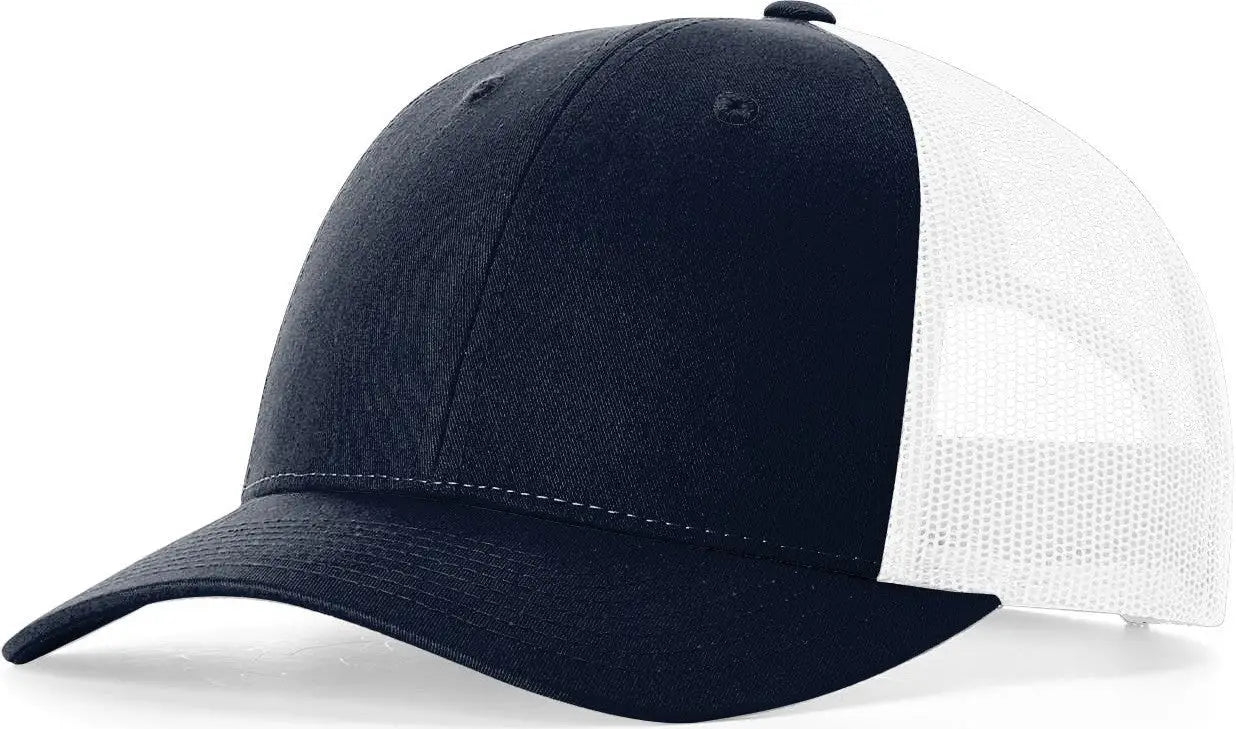 Richardson 115 Low Pro Trucker Cap - Navy White - Navy White / S