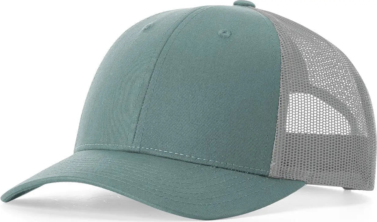 Richardson 115 Low Pro Trucker Cap - Smoke Blue Aluminum - Blue Aluminum / S
