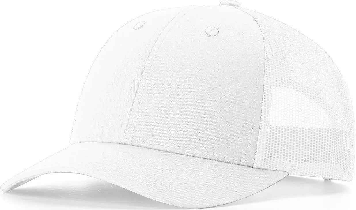Richardson 115 Low Pro Trucker Cap - White Columbia Blue Brown