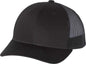 Richardson 115 Low Pro Trucker Caps - Black - Black / SM