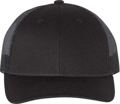 Richardson 115 Low Pro Trucker Caps - Black