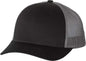 Richardson 115 Low Pro Trucker Caps - Black Charcoal - Black Dark Gray / SM