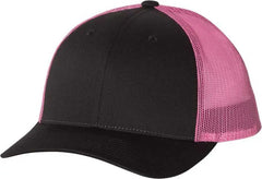 Richardson 115 Low Pro Trucker Caps - Black Neon Pink - Black Pink / SM