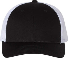 Richardson 115 Low Pro Trucker Caps - Black White