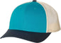 Richardson 115 Low Pro Trucker Caps - Blue Teal Birch Navy - Teal Light Gray / SM