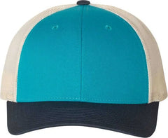 Richardson 115 Low Pro Trucker Caps - Blue Teal Birch Navy