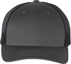 Richardson 115 Low Pro Trucker Caps - Charcoal Black