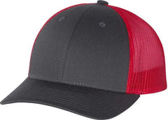 Richardson 115 Low Pro Trucker Caps Charcoal Red Dark Gray Red / SM