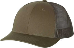 Richardson 115 Low Pro Trucker Caps - Chocolate Chip Gray - Coffee Dark Gray / SM