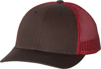 Richardson 115 Low Pro Trucker Caps Coffee Claret Coffee Cardinal / SM