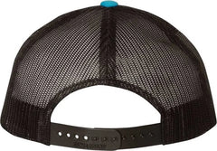 Richardson 115 Low Pro Trucker Caps - Cyan Black