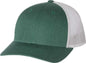 Richardson 115 Low Pro Trucker Caps Heather Dark Green Silver Forest Light Gray / SM