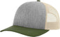 Richardson 115 Low Pro Trucker Caps - Heather Gray Birch Army - Light Gray Green / SM