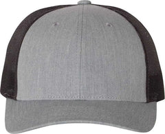 Richardson 115 Low Pro Trucker Caps - Heather Gray Dark Charcoal