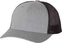 Richardson 115 Low Pro Trucker Caps - Heather Gray Dark Charcoal - Gray Dark Gray / SM