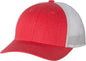 Richardson 115 Low Pro Trucker Caps - Heather Red Silver - Red Light Gray / SM