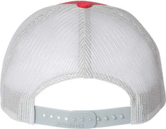 Richardson 115 Low Pro Trucker Caps - Heather Red Silver