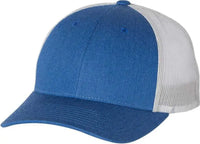 Richardson 115 Low Pro Trucker Caps - Heather Royal Silver - Royal Light Gray / SM