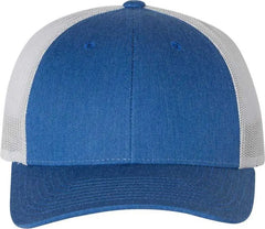 Richardson 115 Low Pro Trucker Caps - Heather Royal Silver