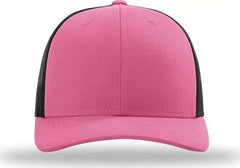 Richardson 115 Low Pro Trucker Caps - Hot Pink Black