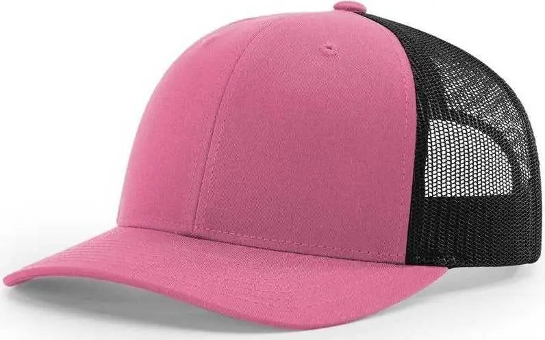 Richardson 115 Low Pro Trucker Caps - Hot Pink Black - Hot Pink Black / SM