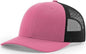 Richardson 115 Low Pro Trucker Caps - Hot Pink Black - Hot Pink Black / SM