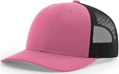 Richardson 115 Low Pro Trucker Caps - Hot Pink Black - Hot Pink Black / SM