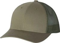 Richardson 115 Low Pro Trucker Caps - Loden - Dark Gray / SM