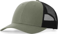 Richardson 115 Low Pro Trucker Caps - Loden Green/ Black - Olive Black / S