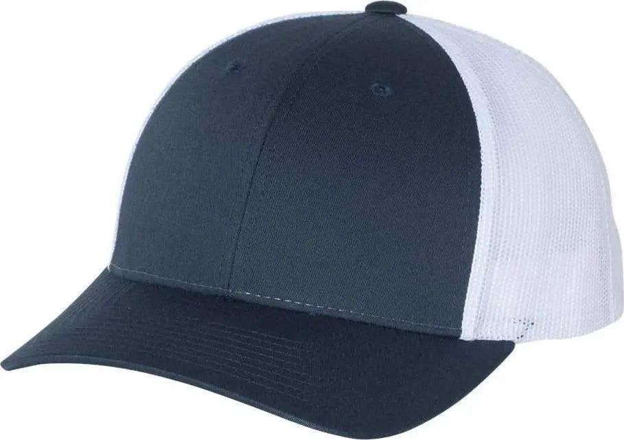 Richardson 115 Low Pro Trucker Caps - Navy White - Navy White / SM