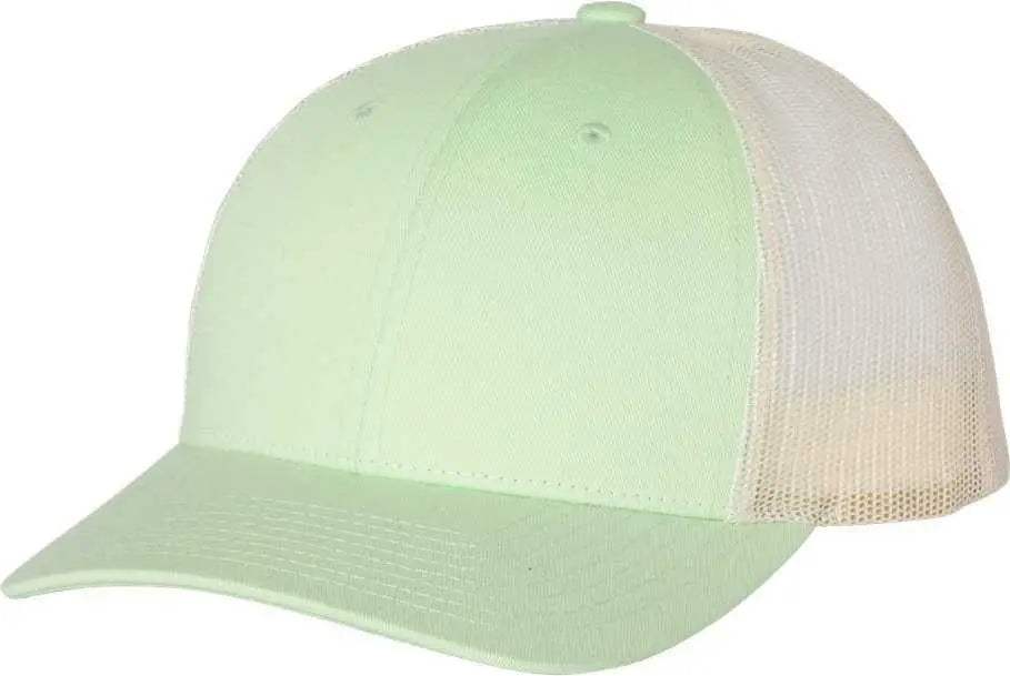 Richardson 115 Low Pro Trucker Caps Patina Green Birch Green Light Gray / SM