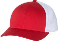 Richardson 115 Low Pro Trucker Caps Red White Red White / SM
