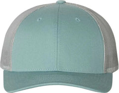 Richardson 115 Low Pro Trucker Caps - Smoke Blue Aluminum