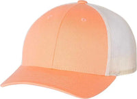Richardson 115 Low Pro Trucker Caps - Sunkissed Peach Birch - Orange Light Gray / SM