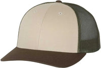 Richardson 115 Low Pro Trucker Caps - Tan Loden Brown - Tan Forest / SM