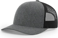 Richardson 115CH Low Pro Heather Trucker Cap - Black Heather Black - Black Black / S