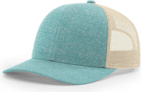 Richardson 115CH Low Pro Heather Trucker Cap - Green Teal Heather Birch - Green Teal Birch / S