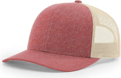 Richardson 115CH Low Pro Heather Trucker Cap - Red Heather Birch - Red Birch / S