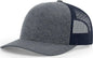 Richardson 115CH Low Pro Heather Trucker Caps - Navy Heather Navy - Navy / SM