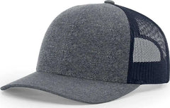 Richardson 115CH Low Pro Heather Trucker Caps - Navy Heather Navy - Navy / SM