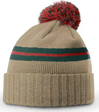 Richardson 135 Short Pom Beanies Tan Dark Green Deep Red Tan Forest / OSFM